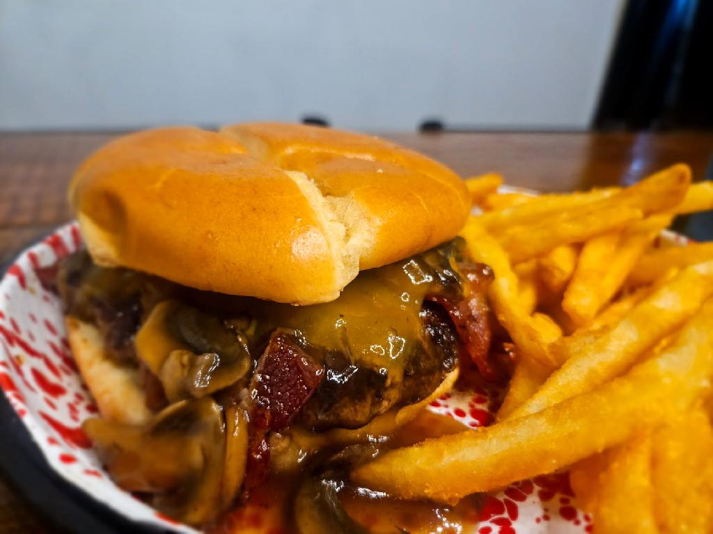 Mushroom Bacon Cheeseburger